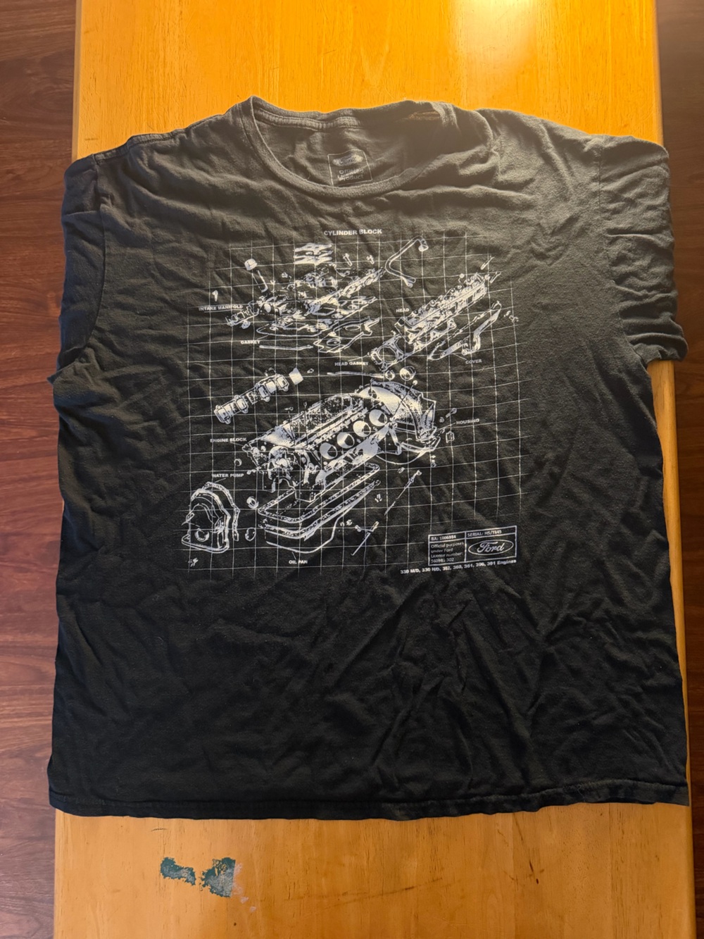 Ford Big Block Ford/FE Blownout Schematic Black Shirt